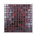Стеклянная мозаика Vidrepur 782 BLACK/RED BRUSH 25х25 мм